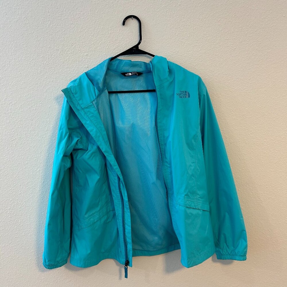 Blue/Aqua The North Face Rain Jacket/Coat